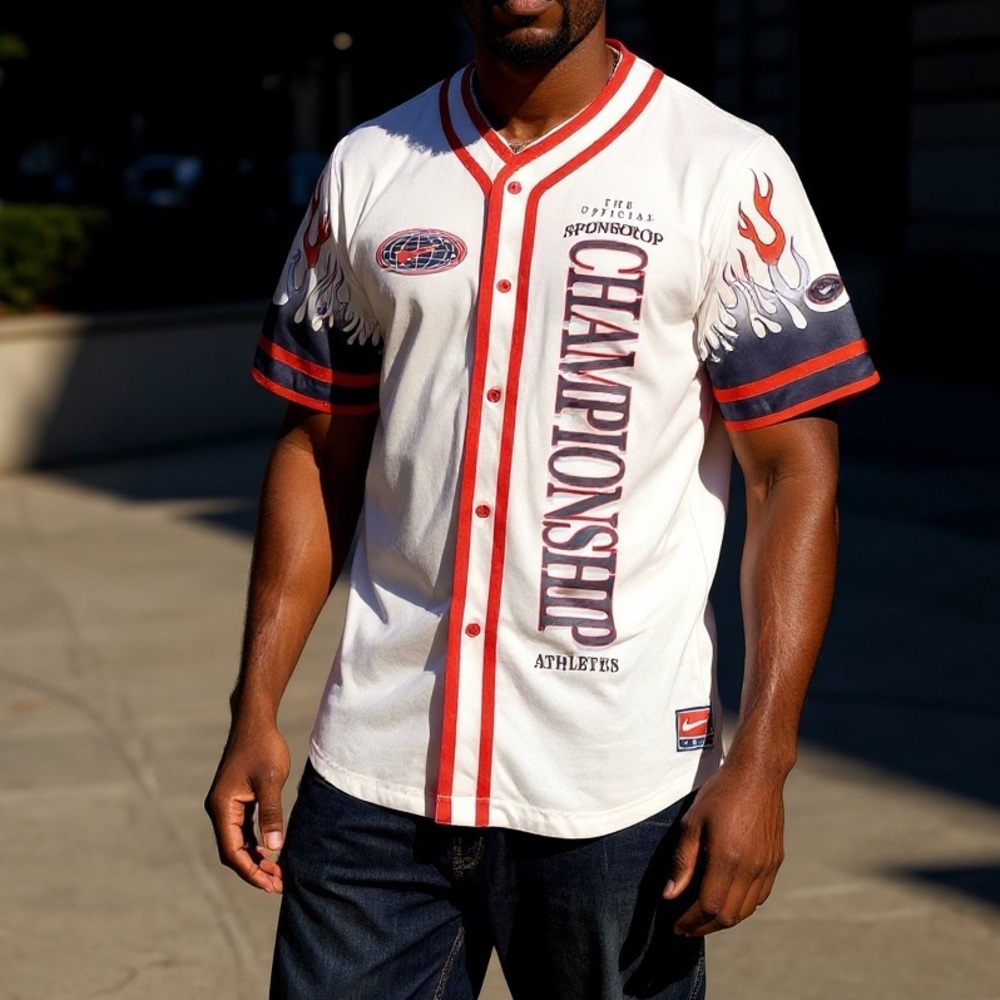 Nike White and Red Official Jersey
